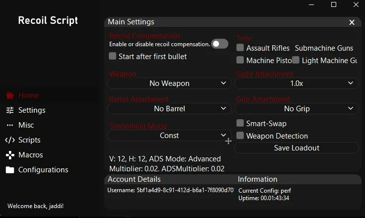 R6-X Recoil Script